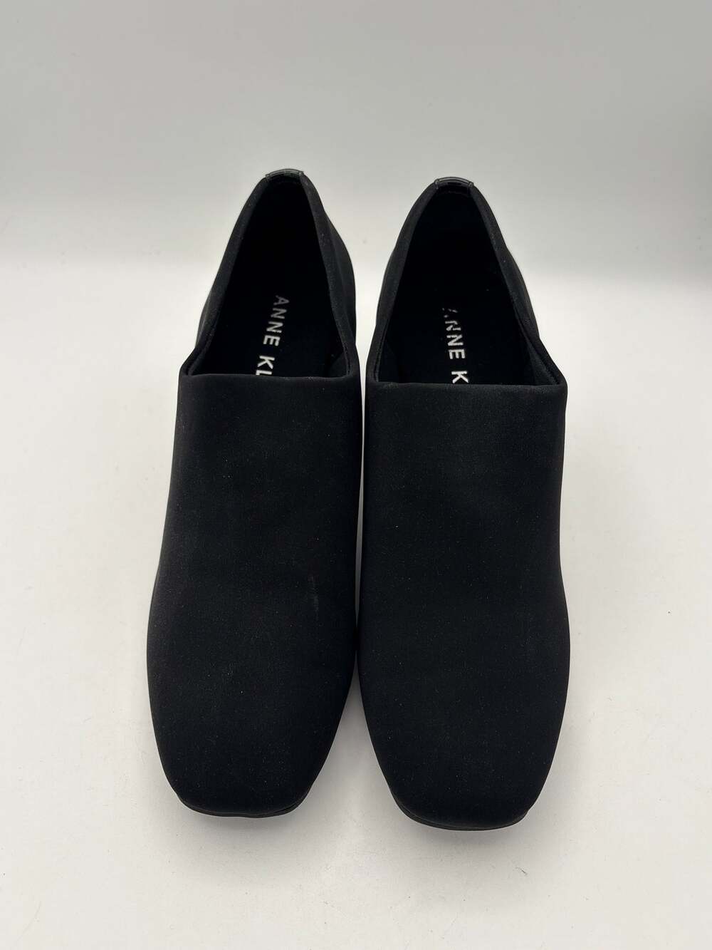 Anne Klein Women's Black Block Heel Mules Size 7.5 Cushioned Sole